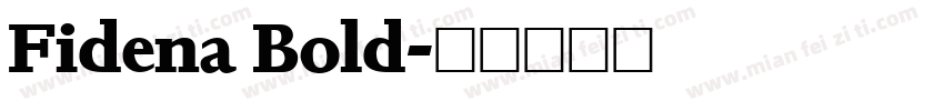 Fidena Bold字体转换